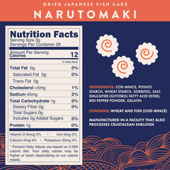 Ramen Eats Narutomaki pink swirl adds vibrant color to ramen.