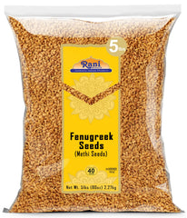Rani Fenugreek seeds whole 80oz packaging for bulk cooking.