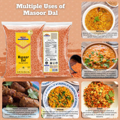 Simmering Rani Brand Masoor Dal in a pot creating a creamy texture and warming aroma.