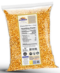 Front packaging of Rani Chana Dal, premium desi chickpeas ready for cooking.