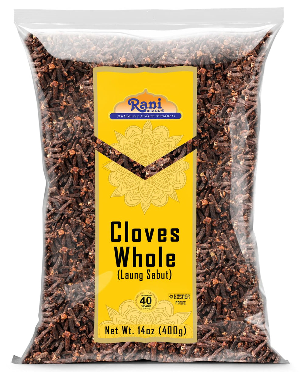 Rani Cloves Whole 14oz pack enhances rich flavor in cooking