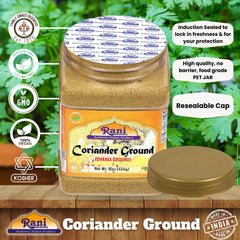 Rani coriander powder pouring, ready to elevate curries, stews, and spice blends.