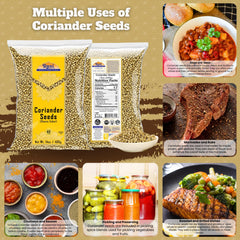 Rani Brand Coriander seeds whole packaging, premium Indian origin for authentic taste.