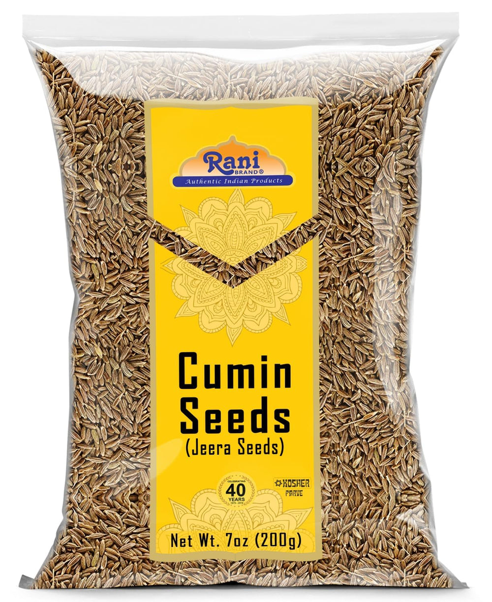 Rani Cumin Seeds Whole Jeera in 7oz bag, fragrant and versatile in cooking