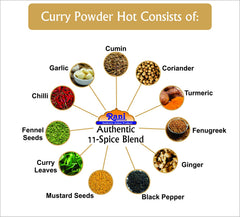 Label detail on Rani Curry Powder Hot jar