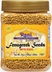 Rani Fenugreek seeds whole in 25oz jar front for authentic Indian flavor.