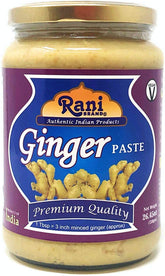 Rani Ginger Paste in a 26 oz glass jar ready for kitchen use