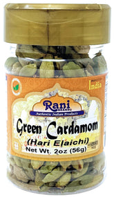 Rani Green Cardamom Pods Hari Elachi jar front showing authentic packaging
