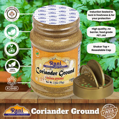 Rani Coriander powder bottle shows Indian origin from Orissa.