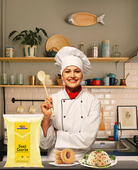 Rani Sooji Coarse toasted aroma enhancing pan-fried snacks.