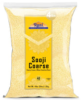 Rani Sooji Coarse wheat semolina bulk bag for versatile family cooking.
