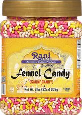 Rani sugar coated fennel candy jar front view highlighting after-meal suitability
