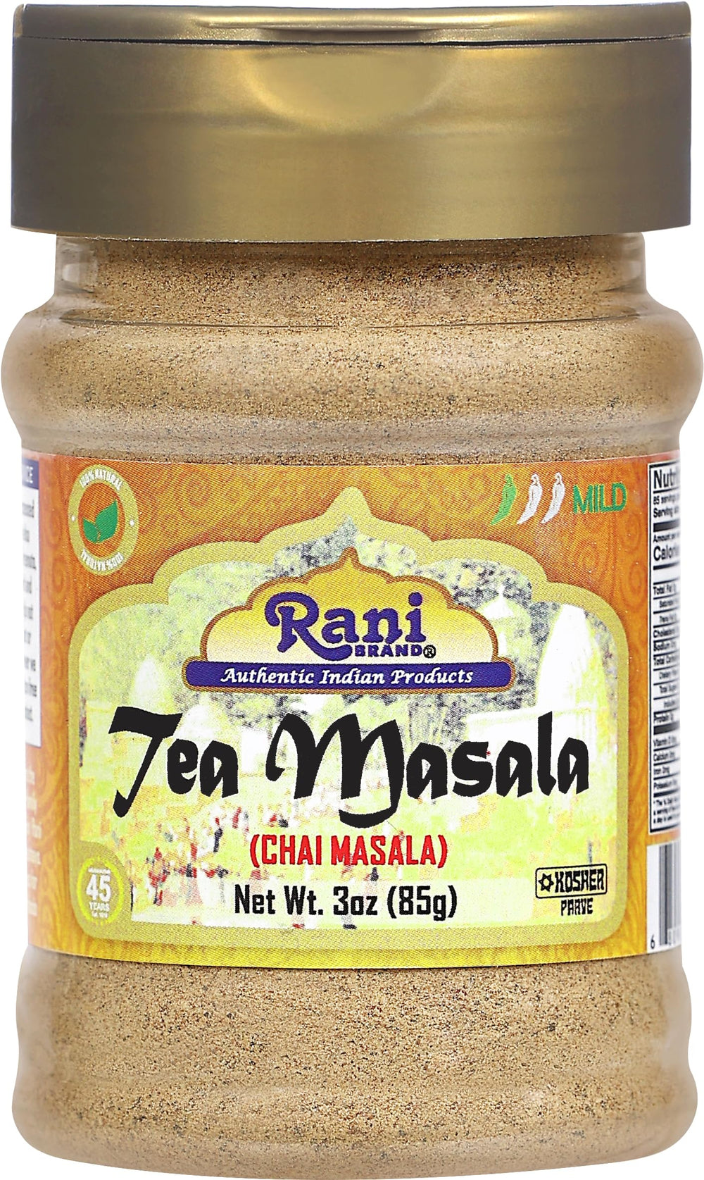 Rani Tea Masala jar front view showing authentic chai spice blend