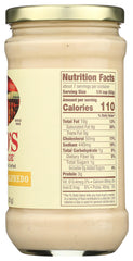 Rao's sauce in side view, showcasing a glossy finish for rich meals.