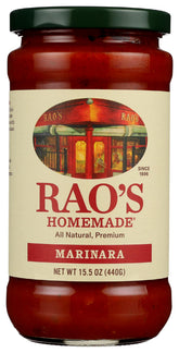 Rao's Homemade Marinara jar on kitchen counter ready for pasta night