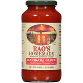 Rao's Homemade Sensitive Tomato Sauce 24oz bottle, smooth flavor for keto-friendly meals.