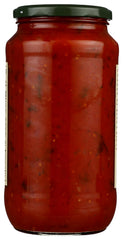 Rao's Homemade Tomato Basil sauce on a shelf signals premium Italian flavor.