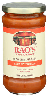Rao's Made for Home creamy tomato soup in a bowl, velvety texture and rich aroma.
