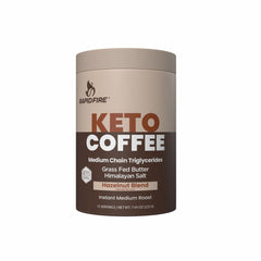 Rapid Fire hazelnut coffee cup showing creamy energy