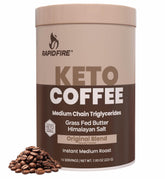 Rapid Fire Keto Coffee Pods packaging front highlighting an energy-friendly blend