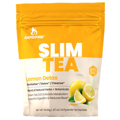 Rapid Fire Slim Tea 14-day pack shown for a convenient detox routine