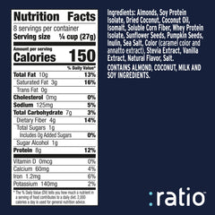 Close-up of Ratio Trio gluten-free granola highlighting coconut and almonds