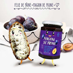 Raureni plum butter label closeup highlighting traditional recipe and purity.