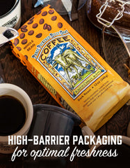 Raven's Brew Air Roasting process for a cleaner, more vibrant cup.