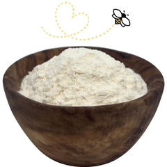 Raw Essentials Parmesan Cheese Powder dusted on pizza for gourmet aroma