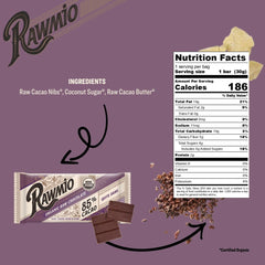 Rawmio bar foil close-up shows premium wrap quality