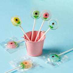 RBBZ Flower Lollipops green color adds playful charm to treat tables