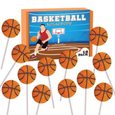 RBBZ Party basketball candy lollipops 1.5-inch pops showcase a glossy finish, ideal for party favors.