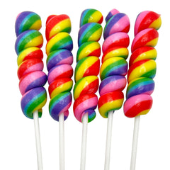 RBBZ Party Candy Buffet Display showing colorful bulk lollipops for events