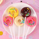 RBBZ Party donuts candy lollipops on sticks, ideal party favors.