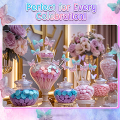 RBBZ Party ombre swirl lollipops brighten cake toppers and dessert tables.