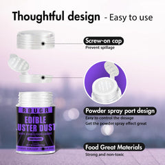 RBUGR glitter brush application creates delicate patterns on candies.