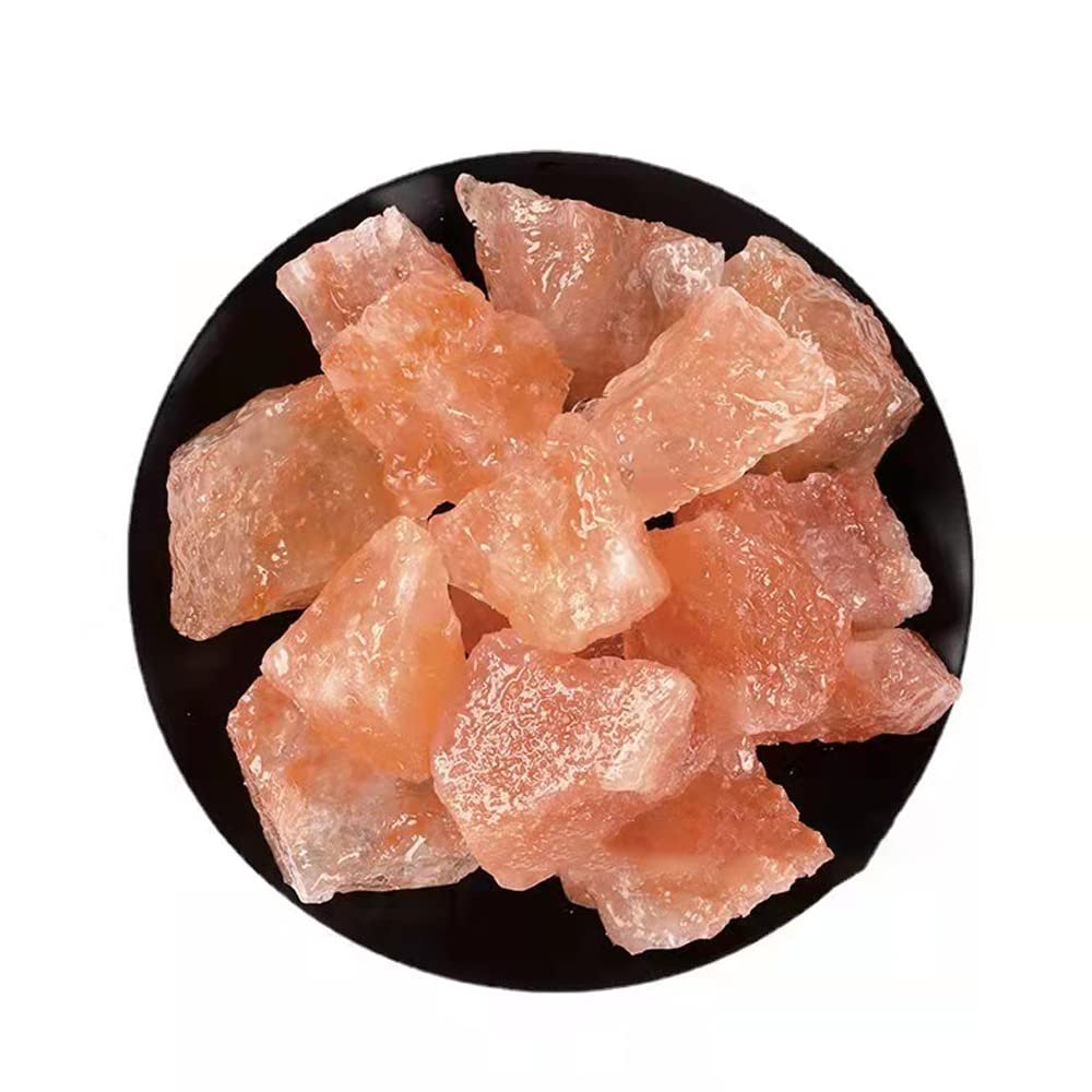 RCSTONE Himalayan pink crystal salt stones for lamp use brighten spaces and may purify air