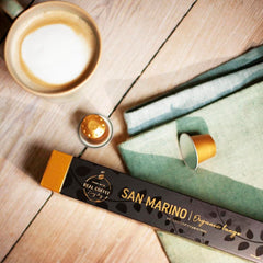 REAL COFFEE GREAT TASTE Italian flavors aroma capture in ready-to-brew pods.
