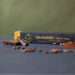 REAL COFFEE GREAT TASTE San Marino morning-mug scene suggesting a balanced, full-bodied lungo