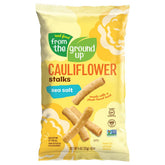 From The Ground Up packaging showing stalk cauliflower sea salt gluten-free snack option