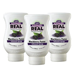 Reàl Infused Exotics blackberry puree syrup bottle for rich cocktails and desserts