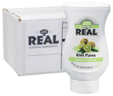 Reàl Infused Exotics Kiwi bottle front showcases vibrant kiwi flavor for cocktails and desserts.