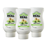Real Infused Exotics Kiwi Puree Syrup pack of 3 bottles for versatile drinks.