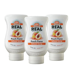Real Infused Exotics Peach bottle close-up for vibrant peach cocktails