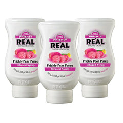 Reàl Infused Exotics prickly pear puree bottle for easy, mess-free pouring