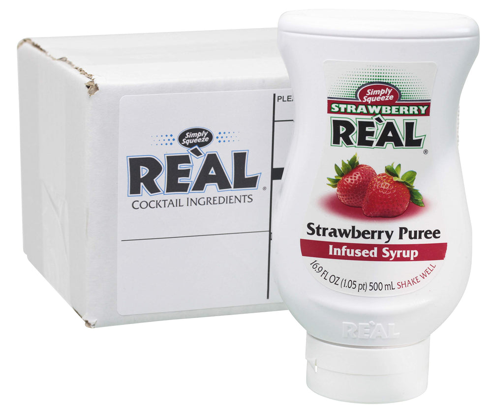 Reàl Infused Exotics strawberry bottle pour – smooth pour and fresh aroma for cocktails.