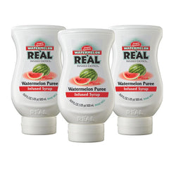 Reàl Infused Exotics Watermelon Syrup bottle front view for versatile flavoring