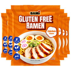Real Naturals BAMI gluten-free ramen noodles pack for quick vegan meals.