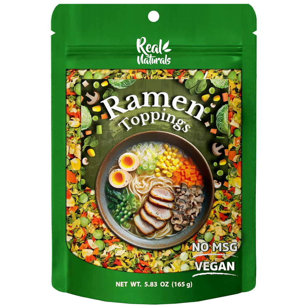 Real Naturals dried ramen toppings with cabbage for crunchy, flavorful ramen