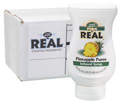 Piña Reàl pineapple puree infused syrup bottle front showing squeezable design for easy pours.